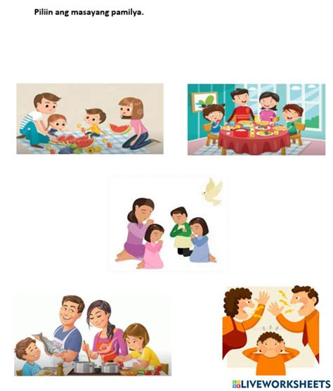 pamilyang nagdadasal drawing|Gawain ng Masayang Pamilya worksheet .